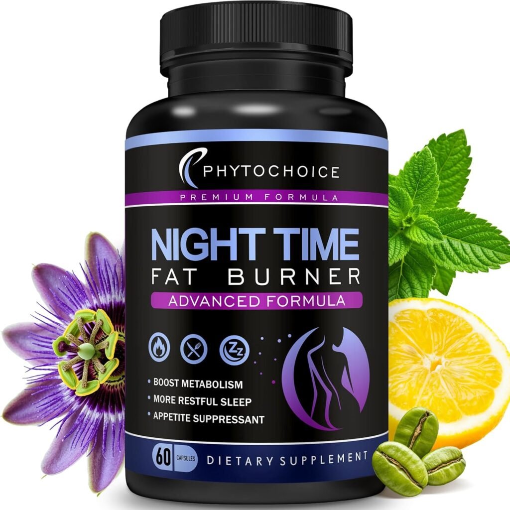 Night Time Fat Burner - Weight Loss Diet Pills with Magnesium Melatonin CLA L-Carnitine, Appetite Suppressant, Carb Blocker, Metabolism Booster for Women lose weight and get in shape