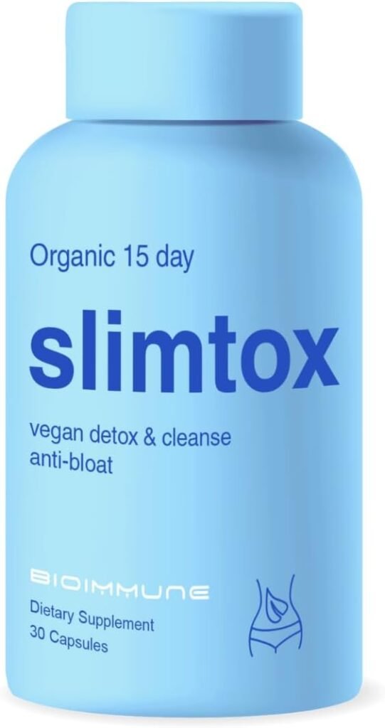 Slimtox™ Organic 15 Day Colon Cleanse & Detox for Flat Stomach Less Bloat & LBS with Probiotics - Constipation Relief - Flushes Toxins, Boosts Energy - Lose Weight and Get In Shape