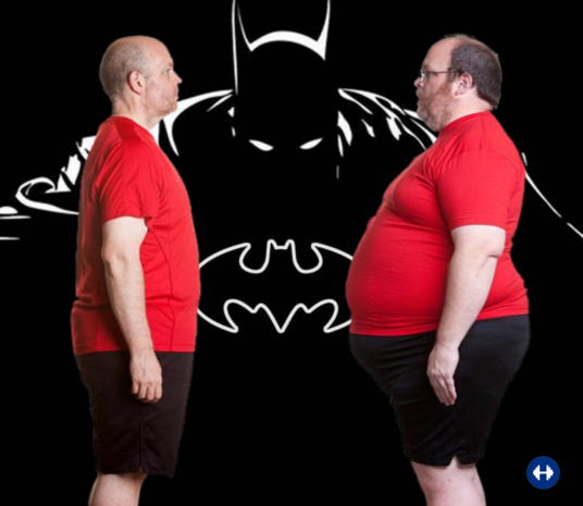 man loses weight doing aerobics neon batman lose weight get in shape